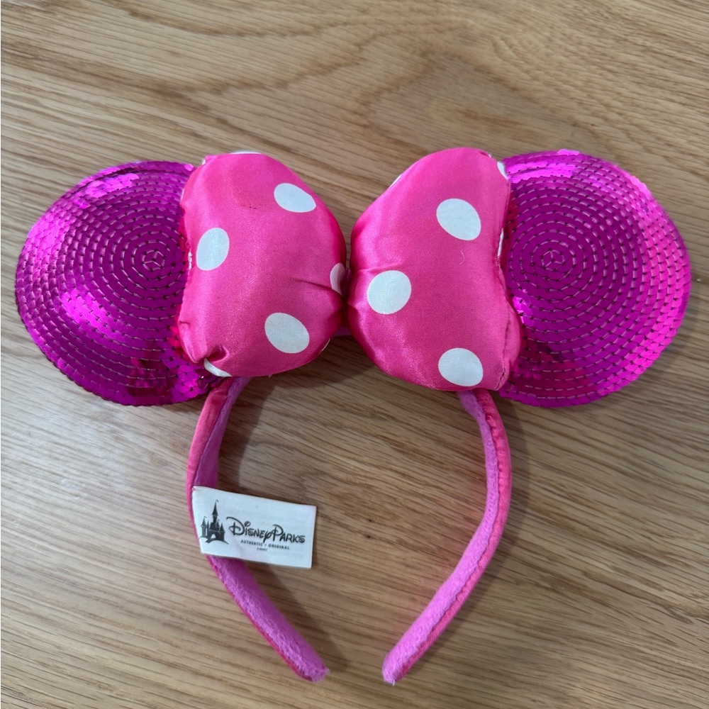Disney Pink Sequin Minnie Mouse Headband